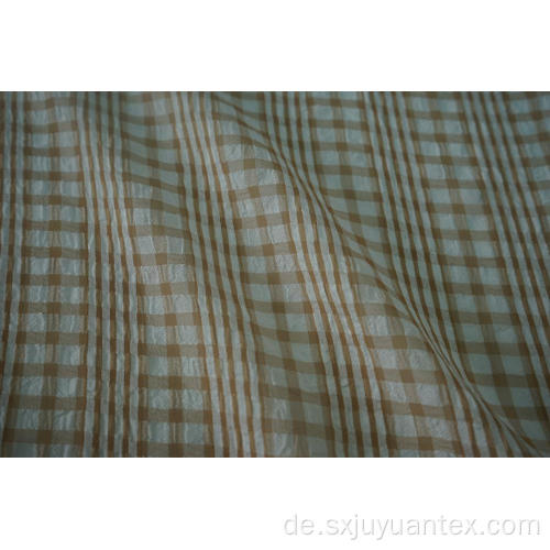 Polyester CDC Multi Color Satin Stripe Check Stoff